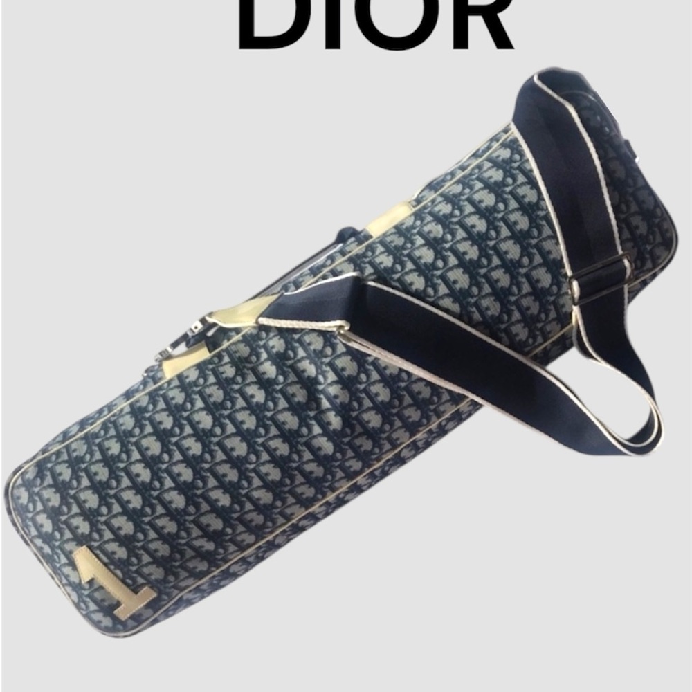 Dior Navy Monogram Shoulder Yoga Bag - Picture 2 of 9